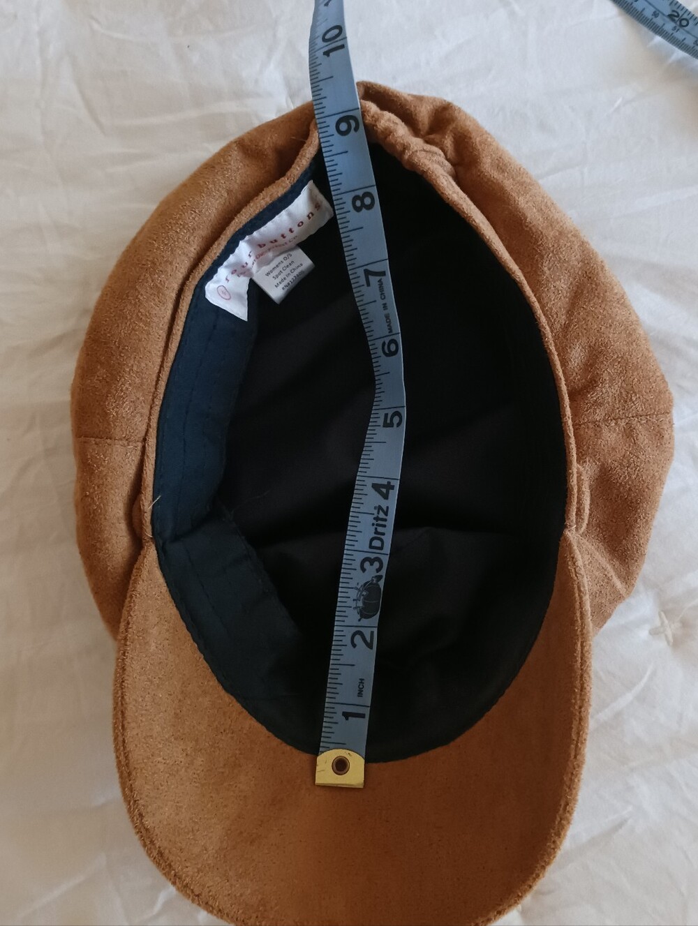 Suede-Look Brown Baker Boy Cap - Unbranded - Picture 7 of 8